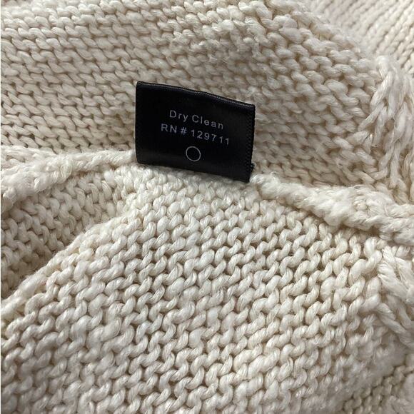 Jenni Kayne Cruise Boyfriend Sweater In Ivory Size Small Cotton Linen - Picture 13 of 13
